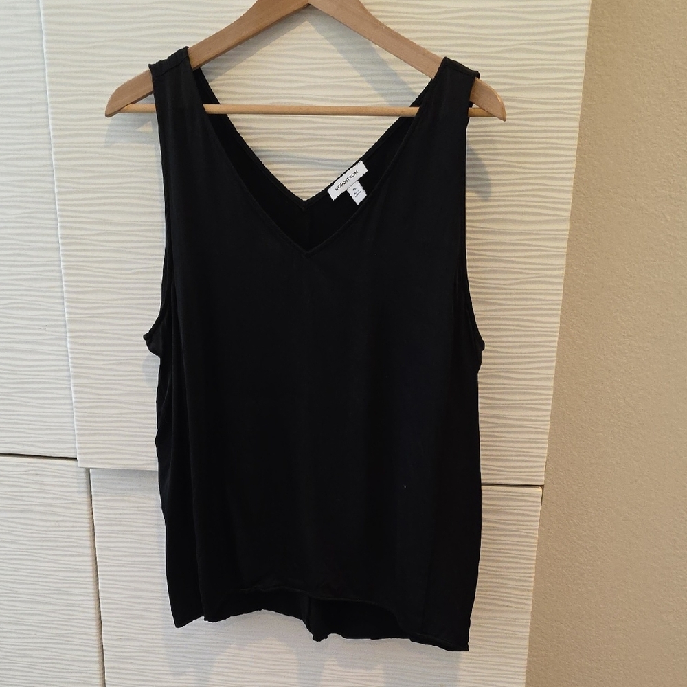 Nordstrom Black V-Neck Tank Top